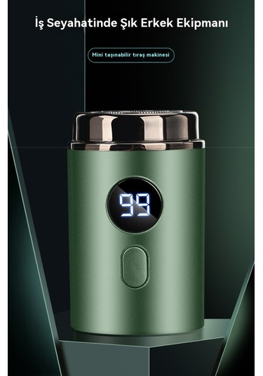 1pcs Avocado Green Erkekler Elektrikli Mini Tıraş Makinesi Şarj