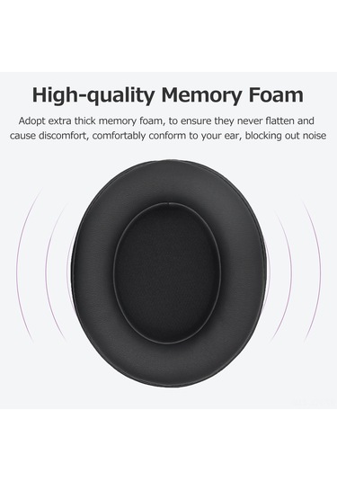 Youmex Beats Studio 2/3 Uyumlu Protein Deri Hafıza Köpük Değiştirme Kulaklık Örtüsü - Gri Gri