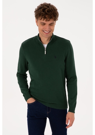 U.s. Polo Assn. Erkek Koyu Yeşil Kazak /triko 50313695-vr079 Koyu Yesıl