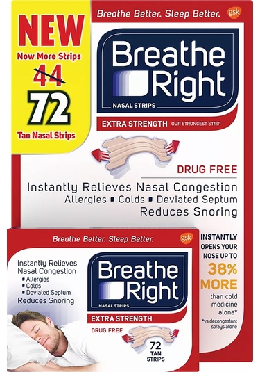 Breathe Right Extra Strength Burun Bandı Ten Rengi 72 Adet