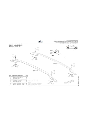 Qashqai Portbagaj Tavan Çitası 2019 2020 Siyah