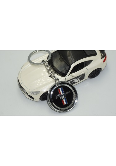 Dk Mustang Gt Logo Krom Metal Çift Yön Anahtarlık