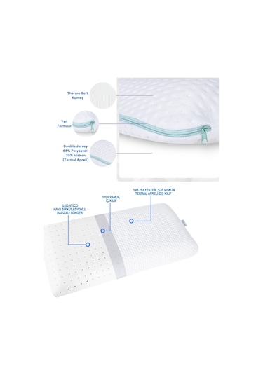 Viscotex Viscotex Visco Hava Kanallı Çocuk Yastığı Kids Pillow