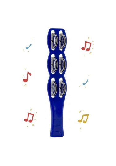 Temel Plastik Çubuk Tef 6 Zilli Mavi 26 Cm