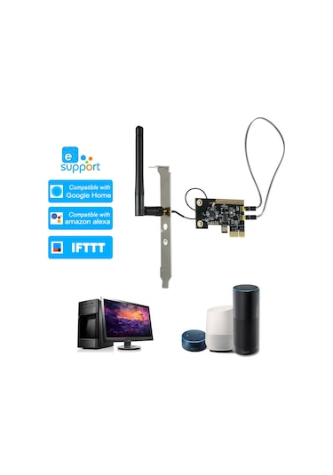 Teltree Ewelink Wifi Pcı-e Kartı - Uzaktan Pc Açma/kapama, Alexa & Google Home Uyumlu 1-gang