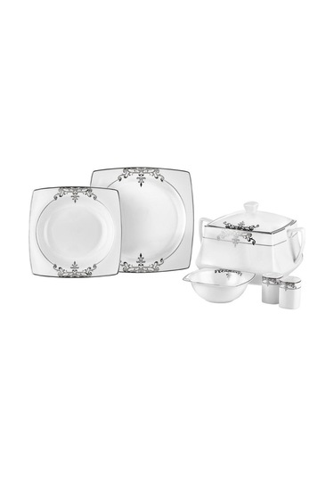 Taç Real Bone Harem 60 Parça Yemek Takımı Platin Tac-2258