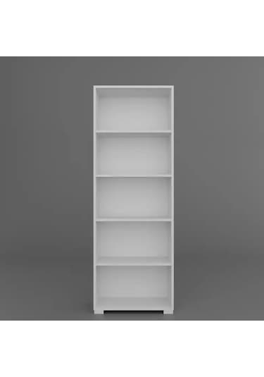 Lucas Serisi Mat Beyaz 5 Raflı Kitaplık Beyaz