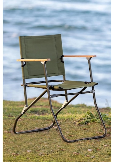 2 Adet 120 Kg Kapasiteli Katlanır Kamp Sandalyesi Ve Yuvarlak Kamp Masası-2-m-y Çok Renkli