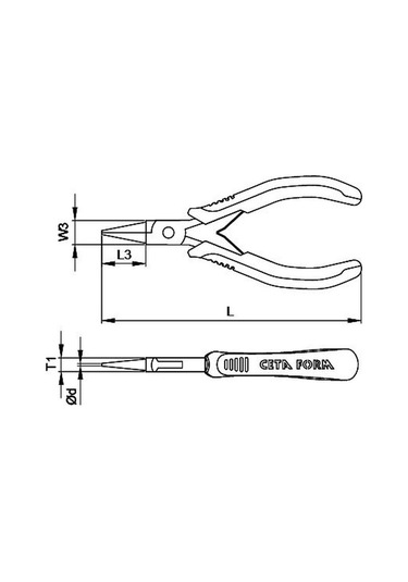 Ceta Form H26-130 Elektronikçi Yuvarlak Kargaburun 130 MM