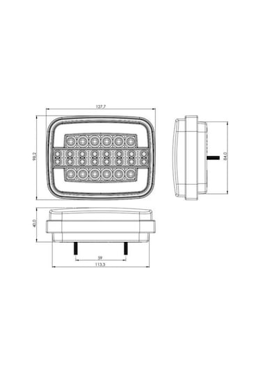 12v Stop Lambası Neon Ledli 4 Fonksiyonlu 126 97 40 Mm