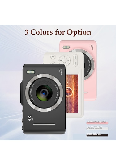 4k Dijital Kamera Taşınabilir Dijital Video Kamera 48mp 2.8 İnç Ips Ekran16x Zoom