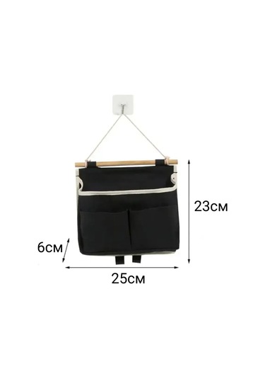 Xiyyadms Duvarlı Oxford Kumaş Organizer, 25x6x23 Cm Siyah, Kozmetik Ve Aksesuar Depolama, Ev Ve Banyo İçin Boşluk Tasarrufu