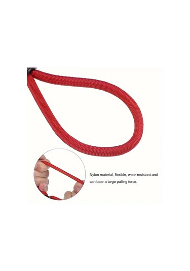 Elmpaly 4 Parça Ağır Hizmet Tipi Elastik Bağlama Kayışı - 55 Kg Çekme Dayanımı - Karavan Çadır Branda İçin