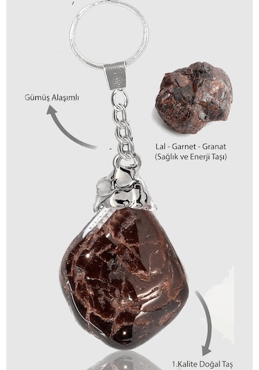 Sertifikalı Ham İşlenmemiş Model Lal - Garnet - Granat Taşı Doğal