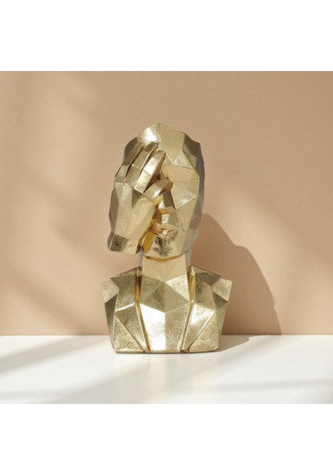 Suntek Reçine Düşünür Heykeli Ev Dekoru Soyut Figür Masa Görmemek