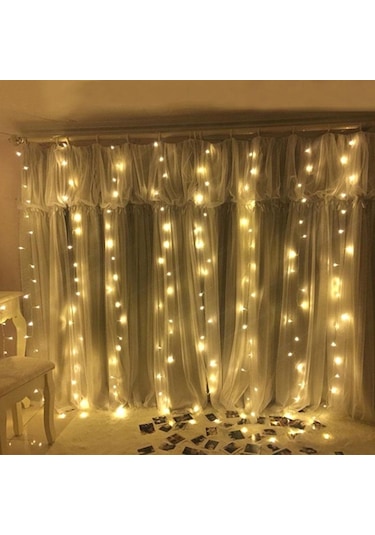 Sıcak Beyaz Led Su Geçirmez Pencere Perde Icicle Dize Peri Işıkları Düğün Noel Partisi Dekoru 5m 50leds Sıcak Beyaz