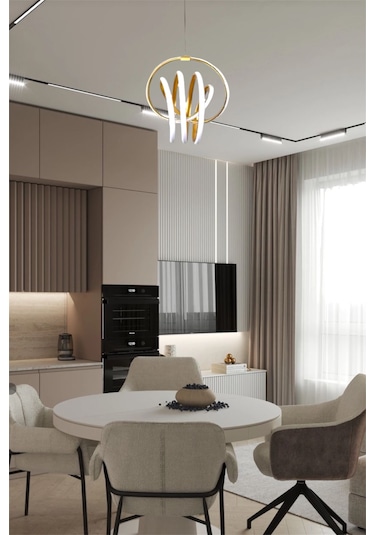 Ey Shop Eskitme İmza Model 3 Renk Led Beyaz&sarı&günışığı Avize Eskitme - Gold