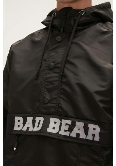 Bad Bear Hurricane Windbreaker Siyah Kanguru Cep Erkek Rüzgarlık-siyah Siyah