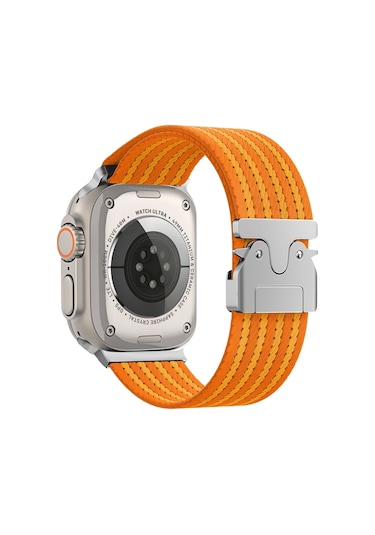 Apple Uyumlu  Watch 49mm Redclick Krd-133 Naylon Kumaş Hasır Örgülü Kordon