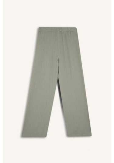 DeFacto Bürümcük Pantolon Wide Leg Geniş Bol Paça Esnek Belli C0200AX25SPGN1110 DeFacto Bürümcük Pantolon Wide Leg Geniş Bol Paça Esnek Belli C0200AX25SPGN1110