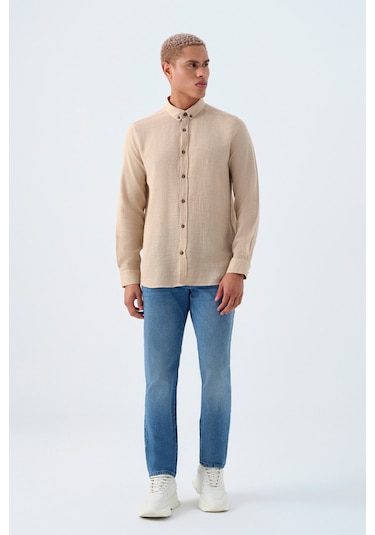 Loft Erkek Gömlek Lf2038578 Bej