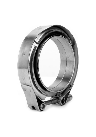 Geeroyoo 304 Paslanmaz Çelik V-tipi Kelepçe + 2 Flanş Seti, Turbo Egzos Sistemleri İçin Uygun, 2.75 İnç, Kaynaklı Borular Ve Parçalar İçin Sabitleme