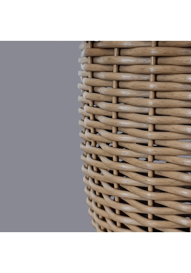 Cerna Kahverengi Rattan Abajur Kahverengi