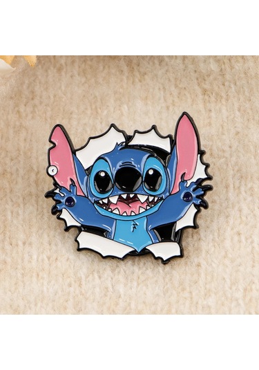 Sevimli Çizgi Film Dikiş Emaye Iğneler Anime Uzaylı Broş Yaful Iğneleri Rozet 22 22 Çok Renkli