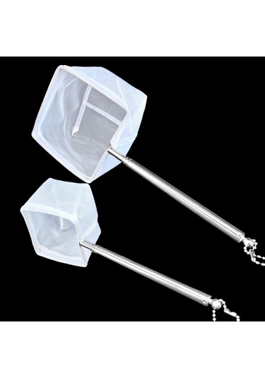 Xindoker Akvaryum Balık Ağı - Paslanmaz Çelik Uzatılabilir Balık Tutma Ağı, Kolay Kullanım İçin Hafif Ve Dayanıklı