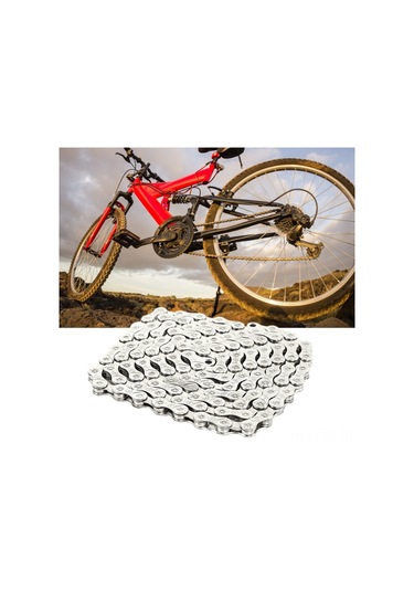 Fosenze Metal Dağ Bisikleti Zinciri 6-7-8/9/11 Vitesli, Tam Kaplama Gümüş, Pas Koruyucu, Korozyon Ve Aşınma Dayanıklı, Hızlı Ve Sakin Vites Değişimi Diğer