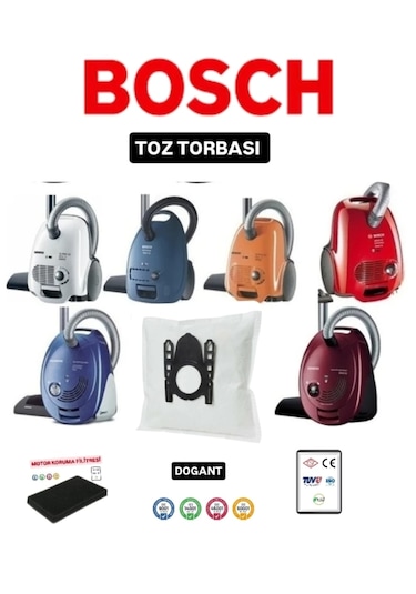 Bosch Uyumlu Serie 6 - 4 Süpürgesi Toz Torbası 10 Adet
