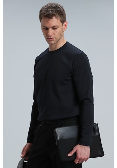 Lufian Moss Erkek Uzun Kol Tişört Siyah 112020040100100 Siyah