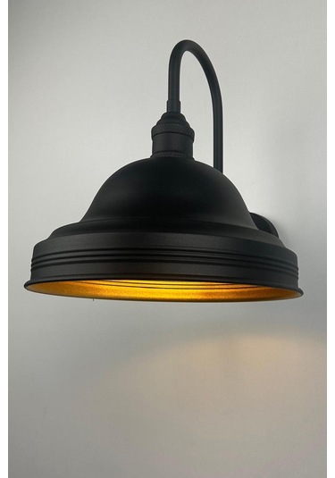 Tavro Siyah Renk Aplik Tekli Duvar Lambası Salon Koridor Restoran Dekoratif Aplikleri Siyah