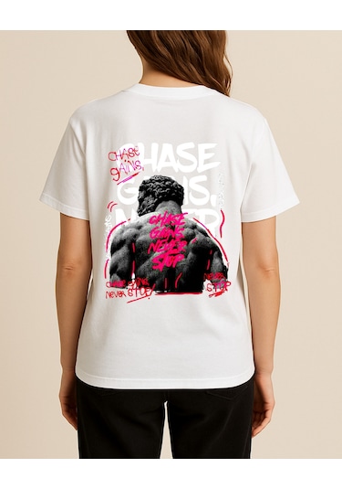Hugo Boss Saint Baskılı T-shirt Beyaz
