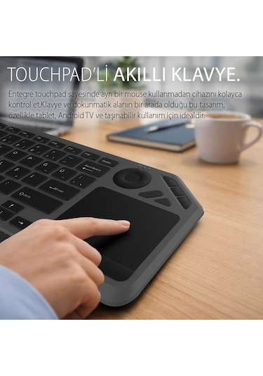 Ibk-566bt Bluetooth+ 2.4g Touchpad Sılent Rechargeable Klavye