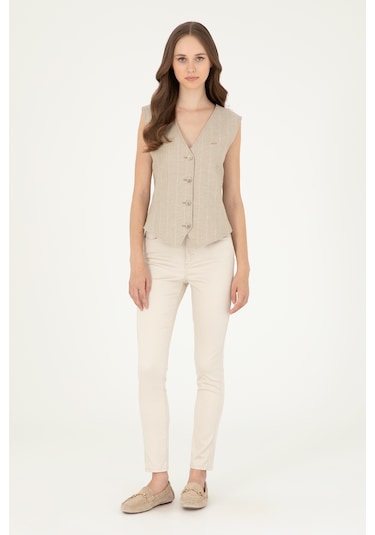 U.S. Polo Assn. Kadın Haki Yelek 50284655-VR027
