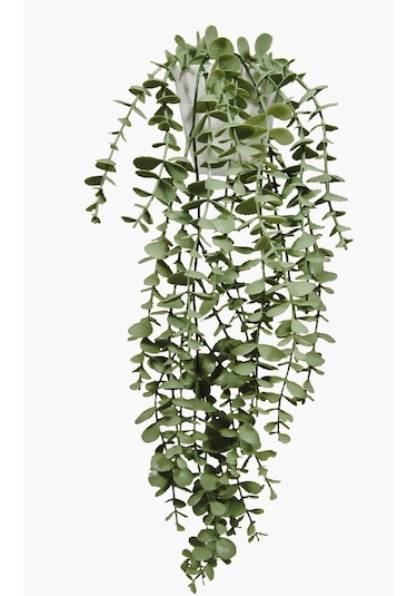 Lilac Home Elmas Beyaz Saksıda Pastel Yeşili Okaliptus Sarkıtı Yapay Çiçek