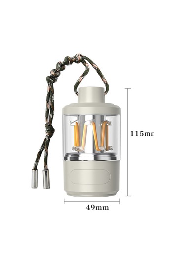 Açık Alan Kamp Feneri Çadır Işığı Led Kamp Lambası Acil Durum Işığı El Feneri Şarj Edilebilir Askılı Lamba Type-c Şarj Ayarlanabilir Işık Rengi Kesintisiz Dimleme Beyaz