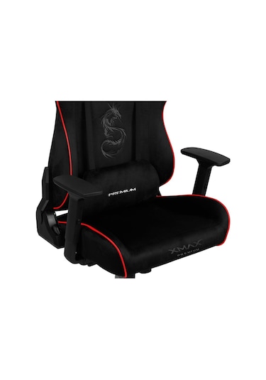 Rio Pus Balerion Terletmez Kadife Kumaş Siyah Gaming Oyuncu Koltuğu -7 Siyah