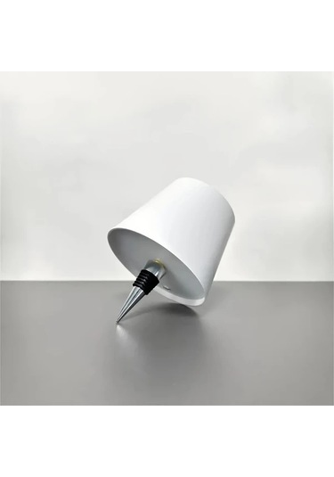 Honeybeeshop Beyaz Sarj Edilebilir Kablosuz Sise Lambasi 3 Renk Sicakligi Ofis Mobilyalari Icin Uygun Masa Lambasi Beyaz