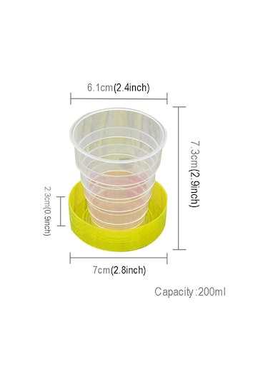 Cbtx 200ml Plastik Portabel Katlanır İçme Kupası Kullanarak Moda Açık Hava Etkinliği