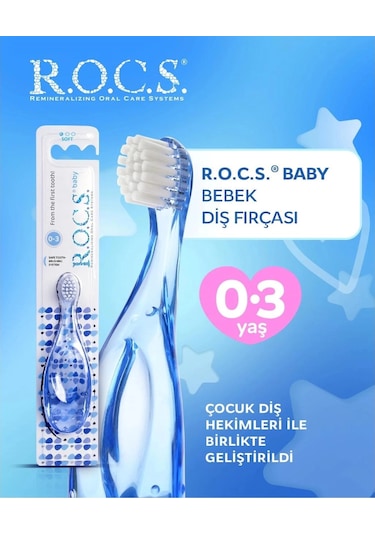 R.o.c.s. Baby 0-3 Yaş Bebek Diş Fırçası Mavi