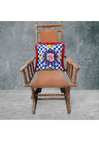 Nar Çift Taraflı Dekoratif Püsküllü - Saçaklı Kırlent Kılıfı 1 Ad Karışık/Çok Renkli