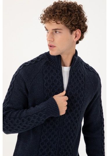 U.s. Polo Assn. Erkek Lacivert Hırka Triko 50294136-vr033 Lacivert