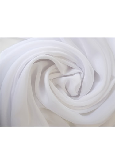 İpek Tergal Düz Tül Perde Pilesiz Beyaz-1005 - Beyaz