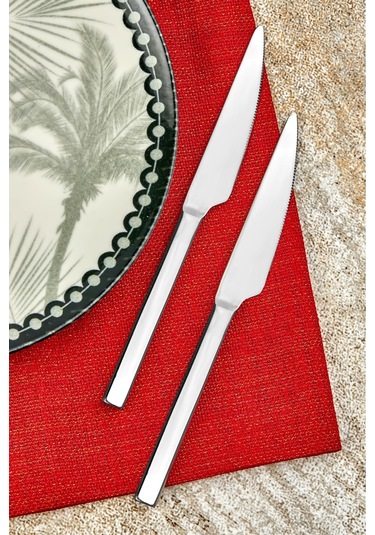 Cooker 2'li Paslanmaz Çelik Ve Kararmaz Milas Yemek Bıçağı Seti Çelik