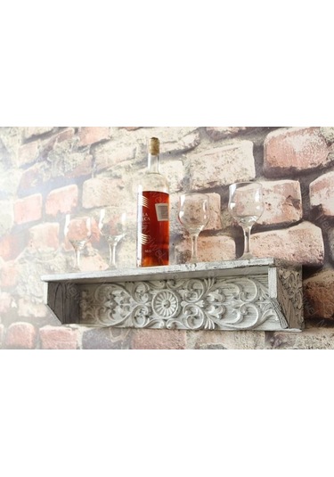 Neiwel Vintage Doa Eskitme Beyaz Bar Raf