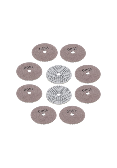 Xindoker 10 Adet 3 İnç Elmas Zımpara Diski - Mermer, Beton, Taş İçin 1500 Tane - Islak/kuru Parlatma, Dayanıklı Reçine Tabanlı