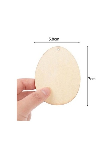 Lijinxu Magideal Paskalya Ahşap Asılı Hediye Etiketleri Dıy El 7cmx5.8cm