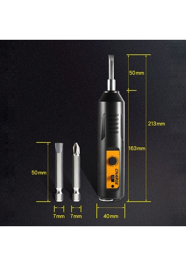 Symbee Şarj Edilebilir Mini Elektrikli Tornavida Seti - 2000mah Pil, Usb Şarj, 7 Uçlu